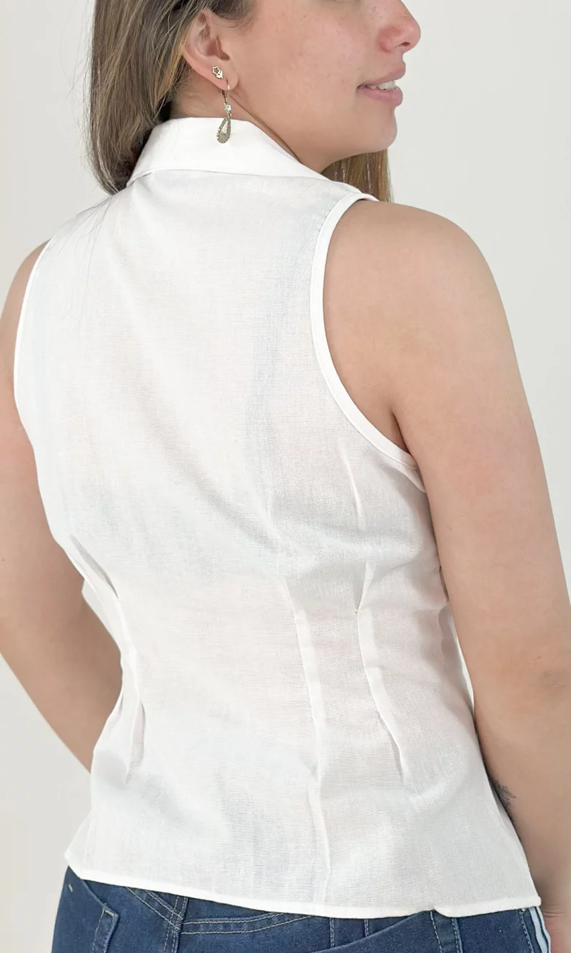Blusa mujer manga sisa unicolor - Imagen 8