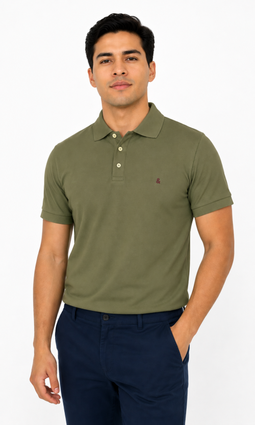 Camiseta hombre manga corta unicolor