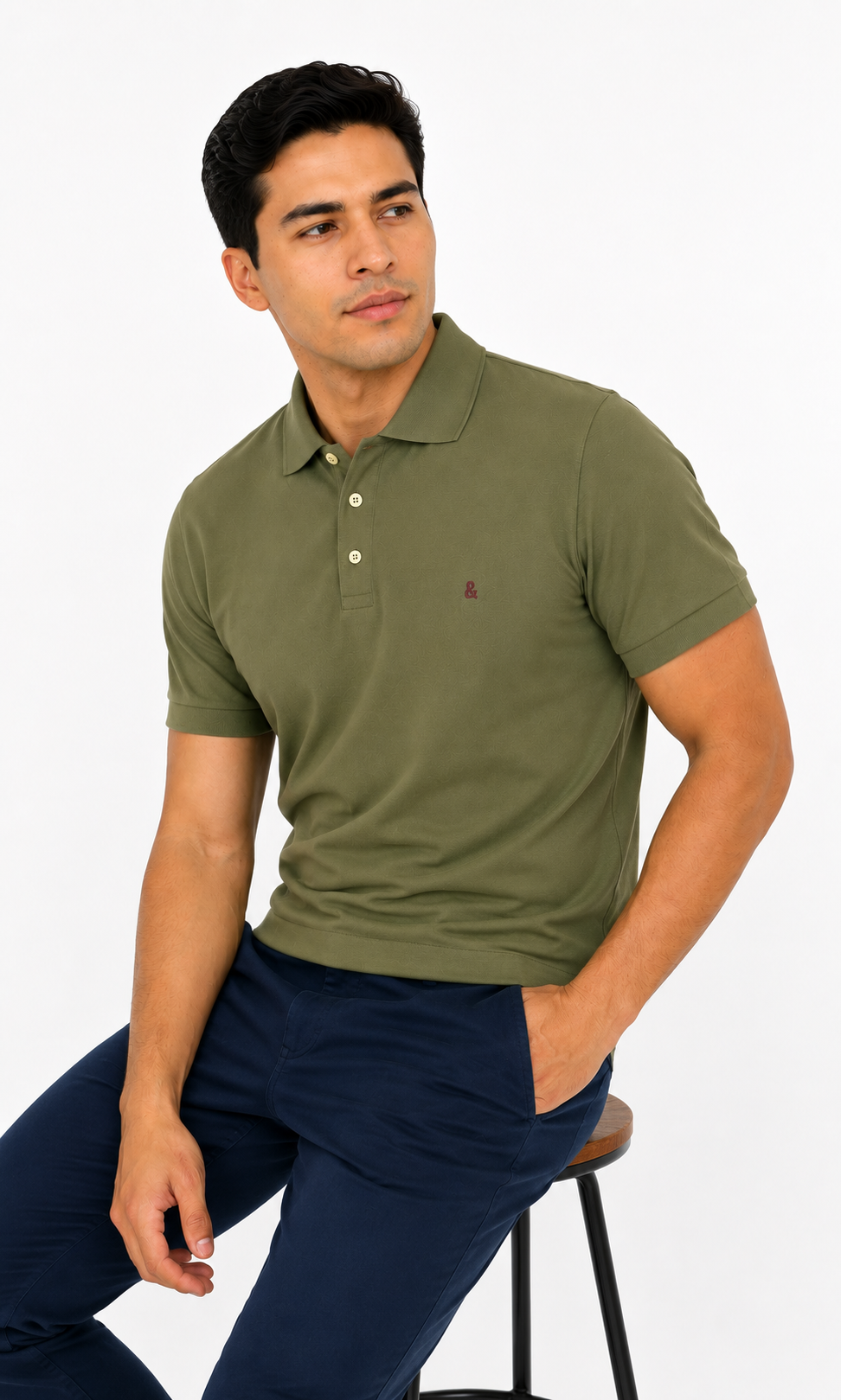 Camiseta hombre manga corta unicolor - Imagen 2