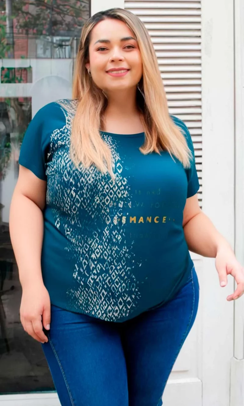 Camiseta mujer manga corta estampada - Imagen 2