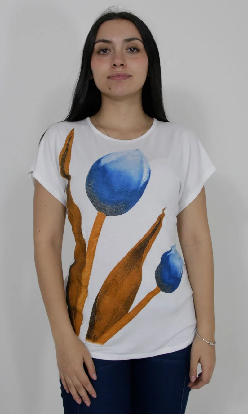 Camiseta mujer manga corta estampada - Imagen 3