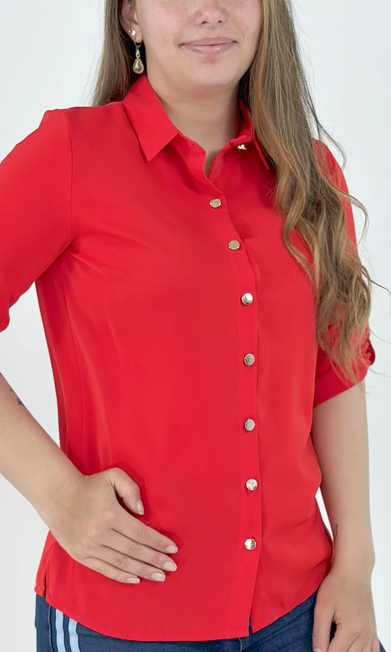 Blusa mujer manga 3/4 unicolor - Imagen 11