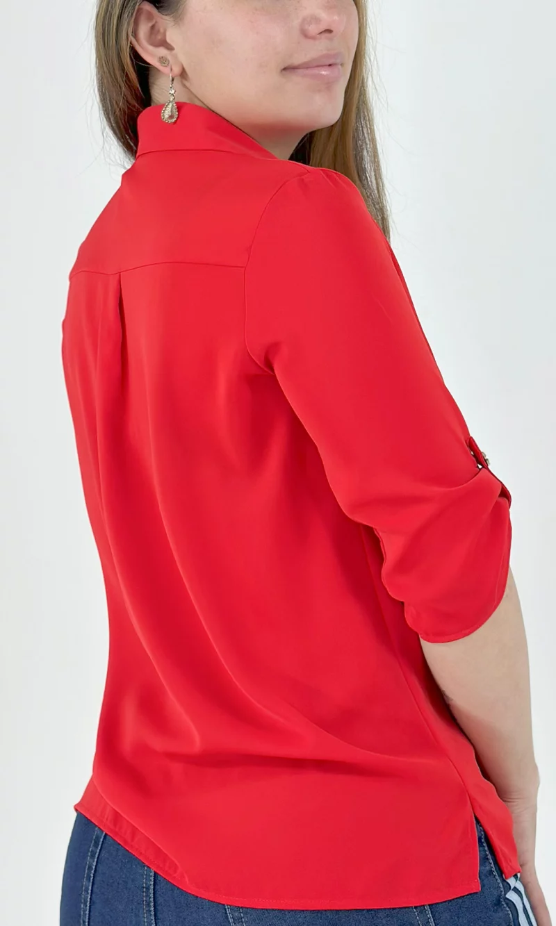 Blusa mujer manga 3/4 unicolor - Imagen 13