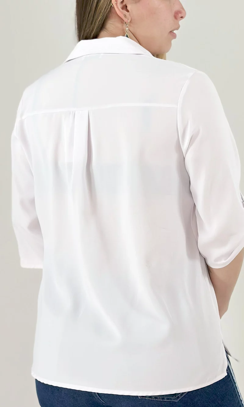 Blusa mujer manga 3/4 unicolor - Imagen 7