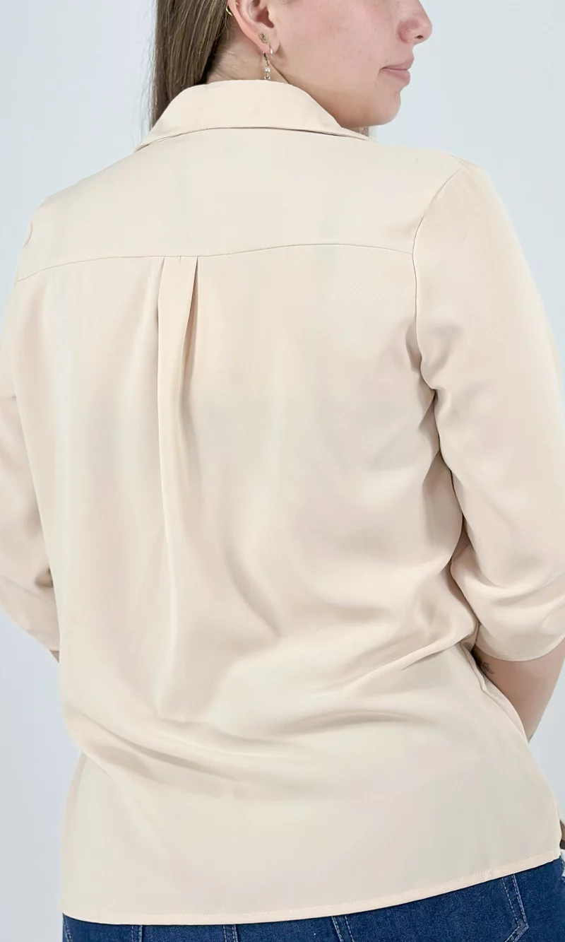 Blusa mujer manga 3/4 unicolor - Imagen 10