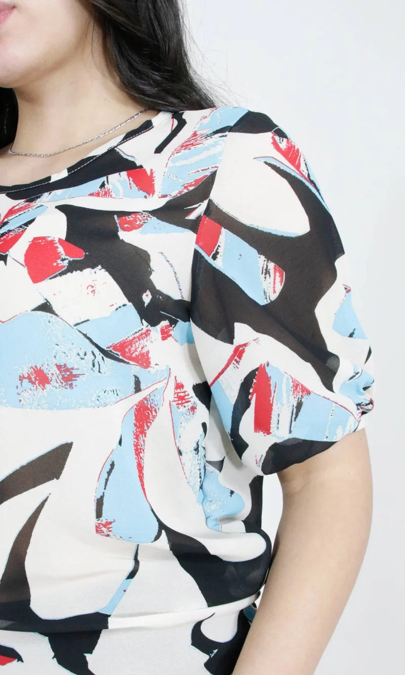 Blusa mujer manga corta estampada - Imagen 2