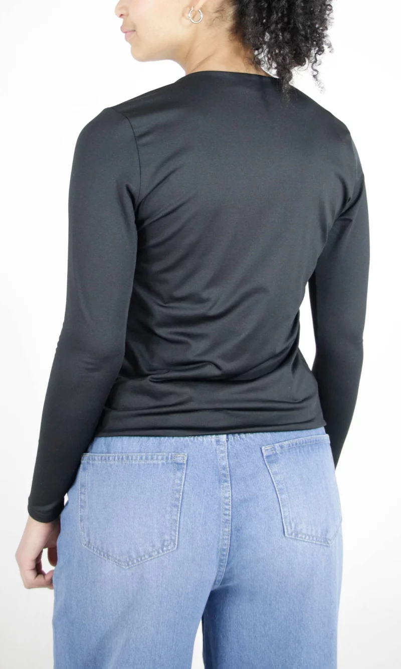 Camiseta mujer manga larga unicolor - Imagen 4