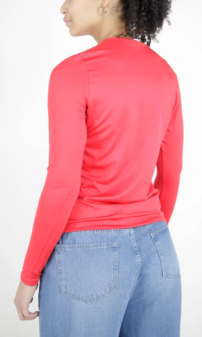 Camiseta mujer manga larga unicolor - Imagen 2