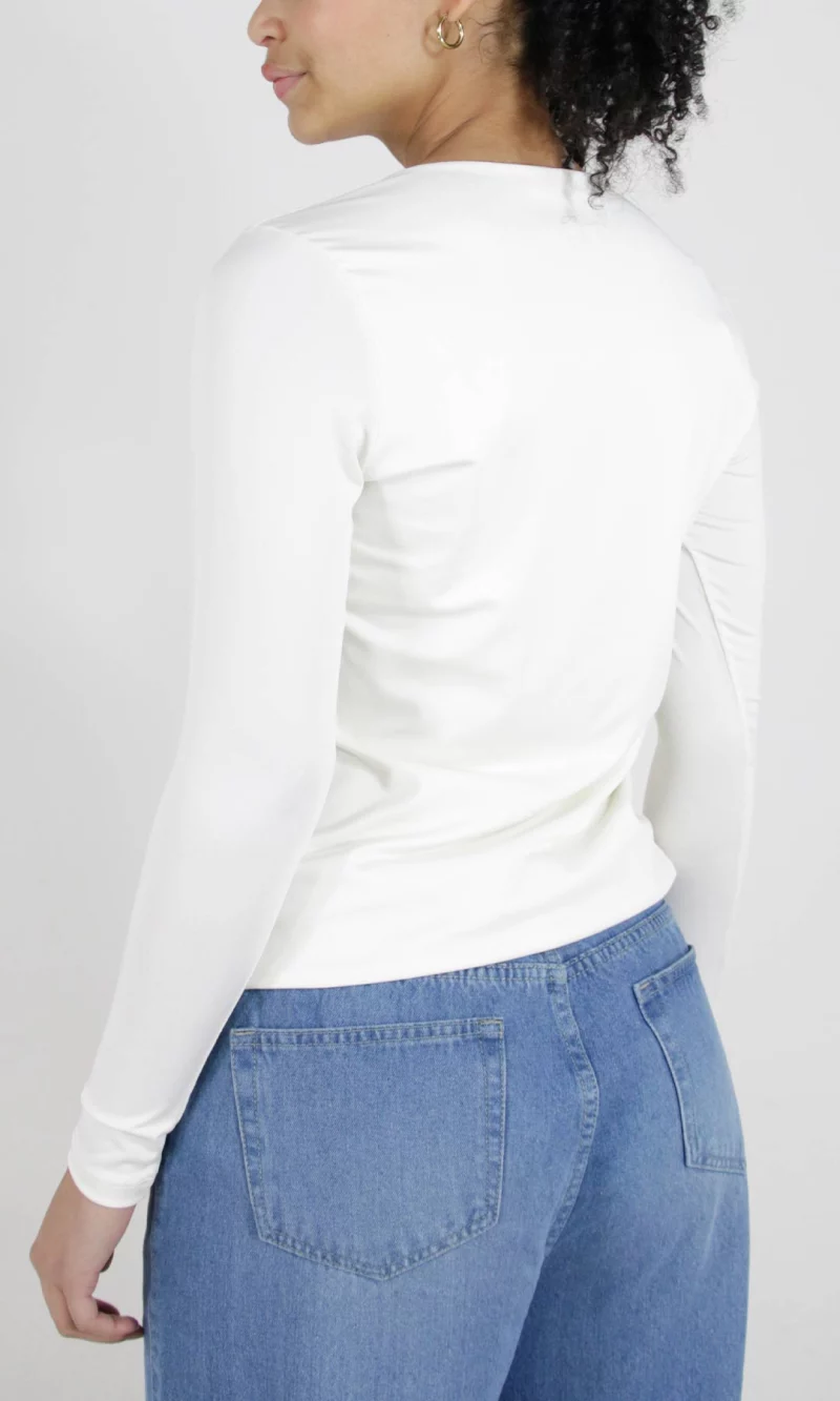 Camiseta mujer manga larga unicolor - Imagen 6