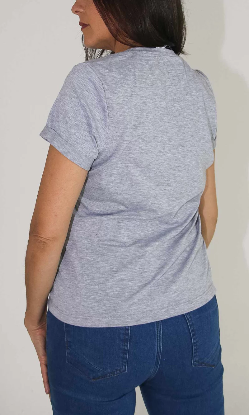 Camiseta mujer manga corta estampada - Imagen 3