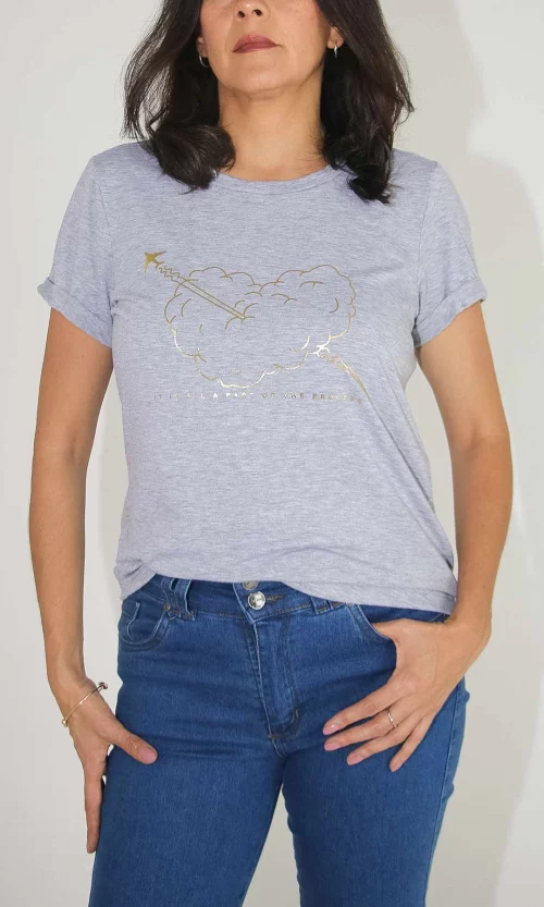 Camiseta mujer manga corta estampada