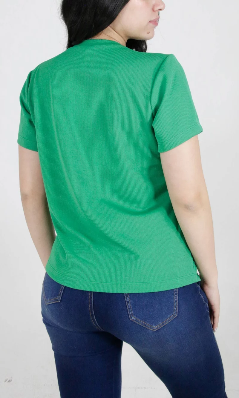 Camiseta mujer manga corta unicolor - Imagen 3
