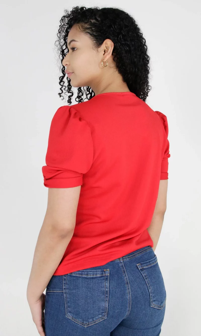 Camiseta mujer manga corta unicolor - Imagen 2