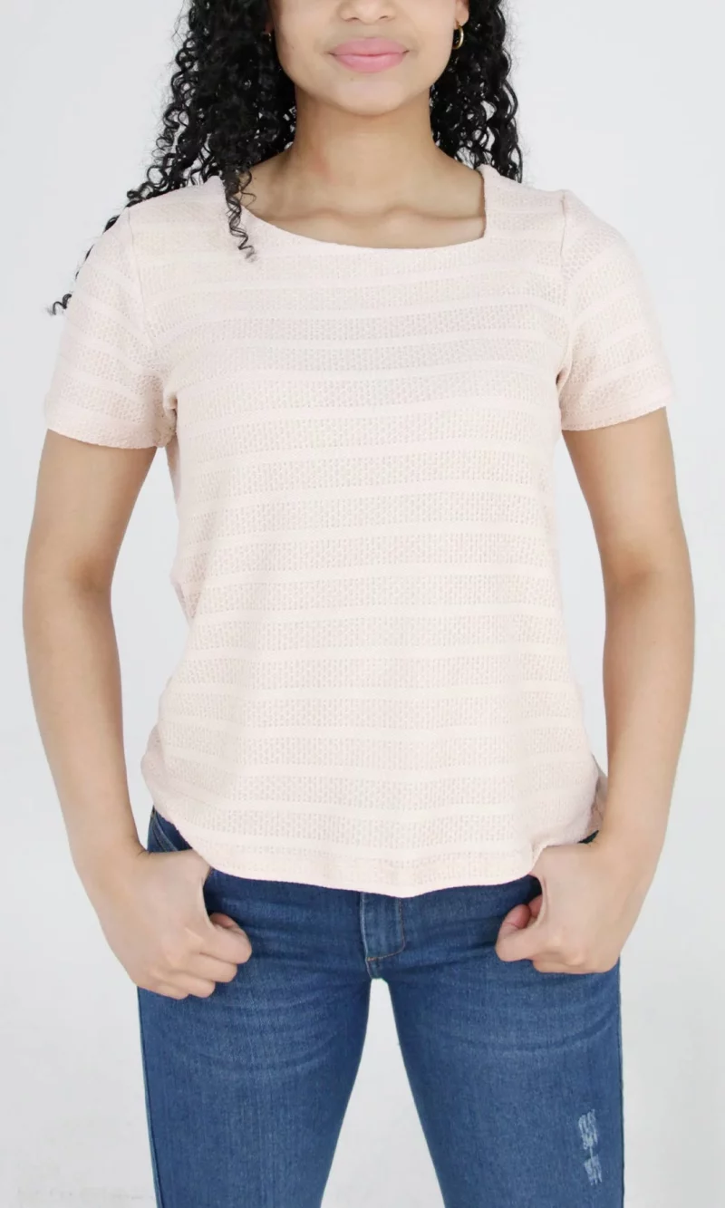 Camiseta mujer manga 3/4 unicolor - Imagen 3