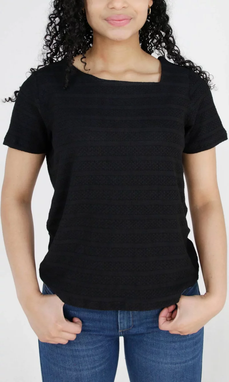 Camiseta mujer manga 3/4 unicolor