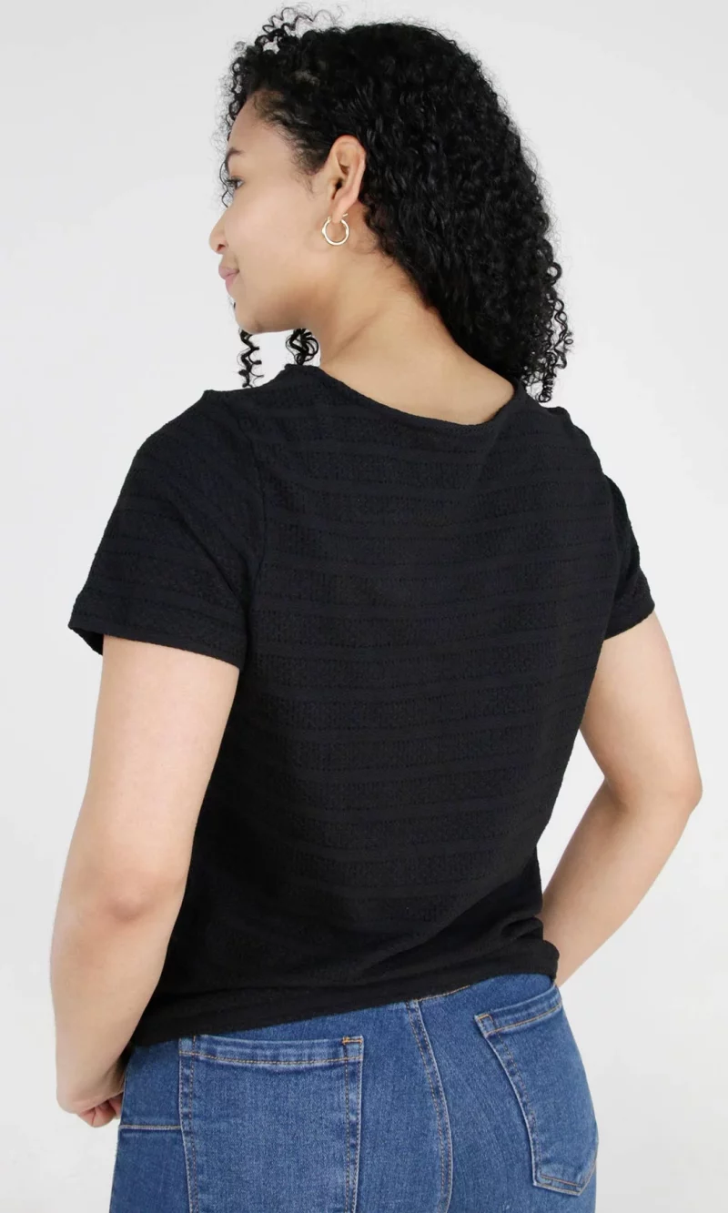 Camiseta mujer manga 3/4 unicolor - Imagen 2
