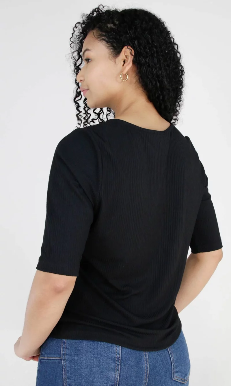 Camiseta mujer manga 3/4 unicolor - Imagen 5