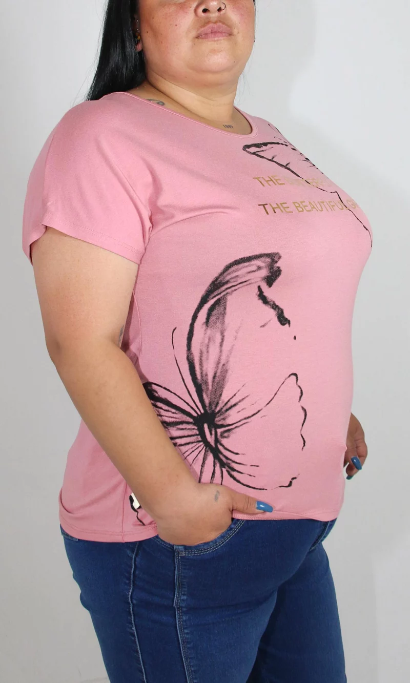 Camiseta mujer manga corta estampada - Imagen 4