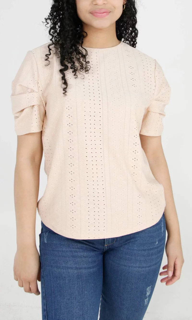 Camiseta mujer manga corta unicolor