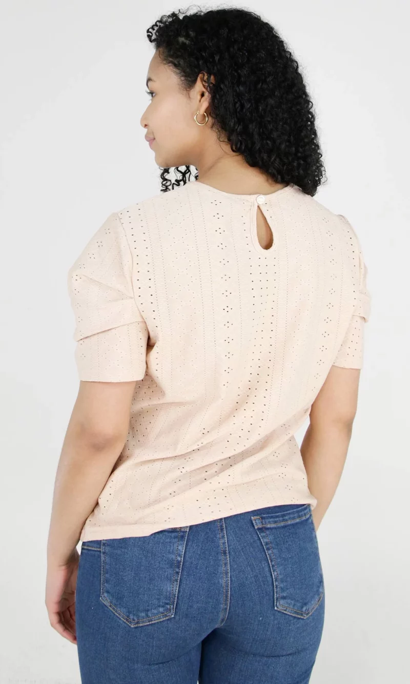 Camiseta mujer manga corta unicolor - Imagen 2