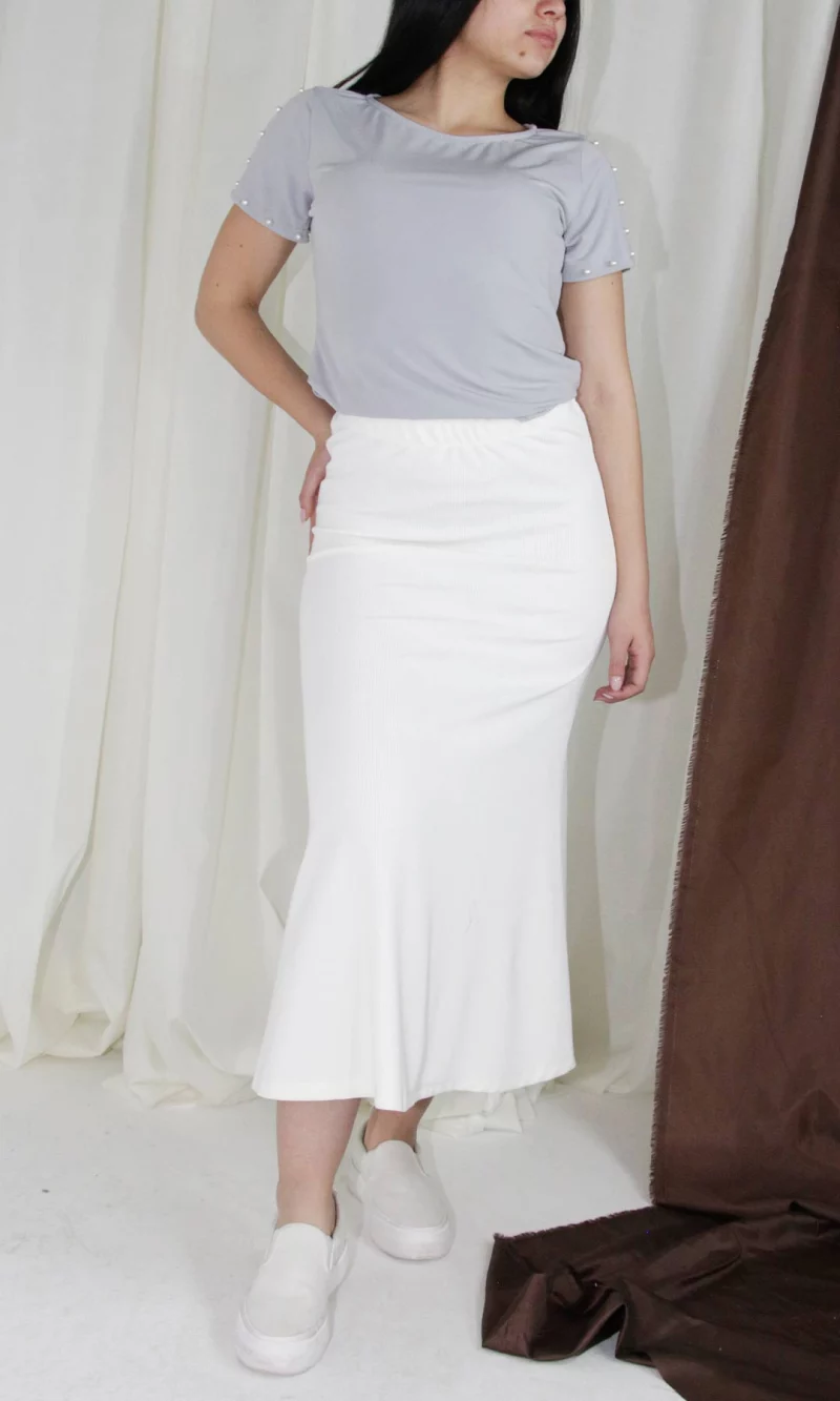 Falda mujer unicolor