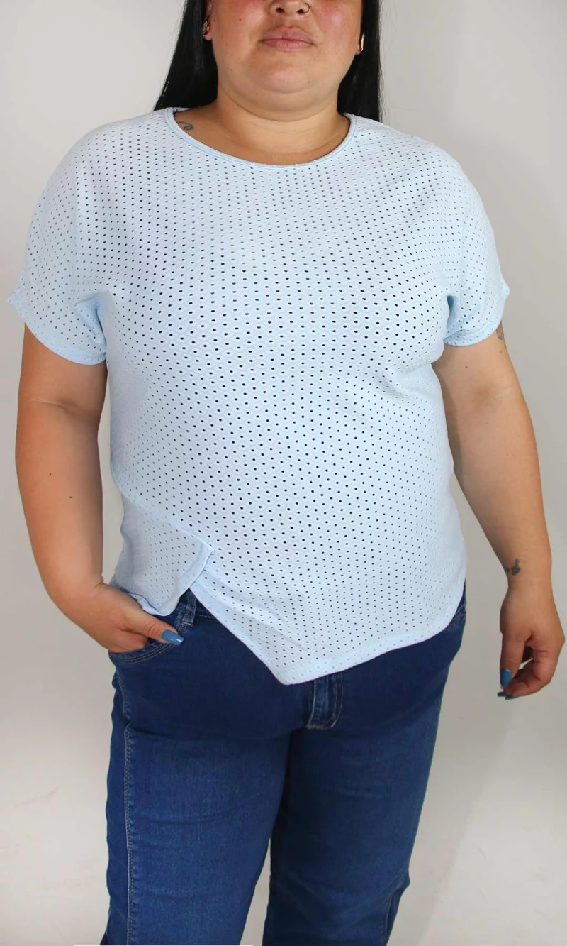 Camiseta mujer manga corta unicolor
