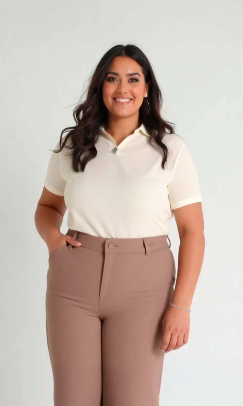 Blusa mujer manga corta unicolor