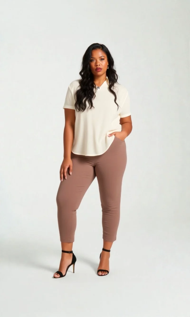 Blusa mujer manga corta unicolor - Imagen 2