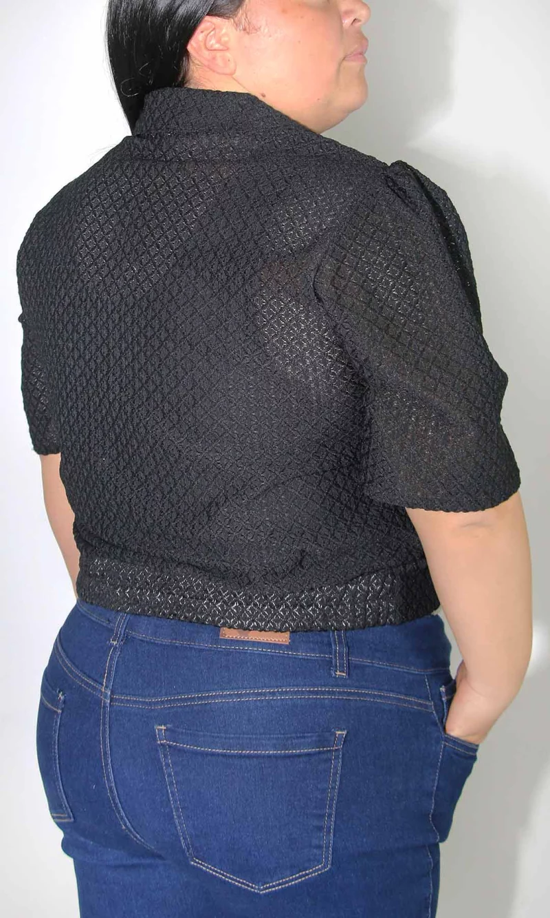 Blusa mujer manga corta unicolor - Imagen 6