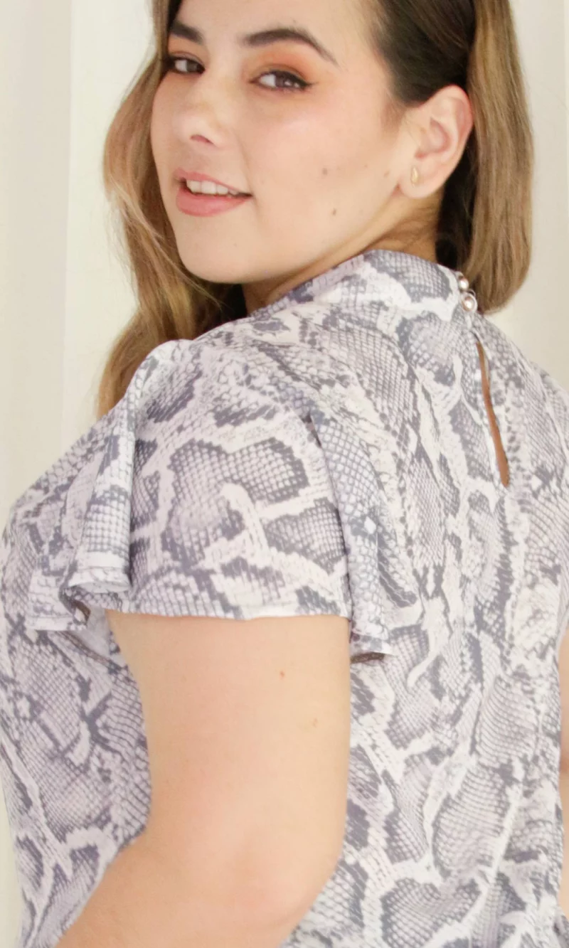 Blusa mujer manga corta estampada - Imagen 6
