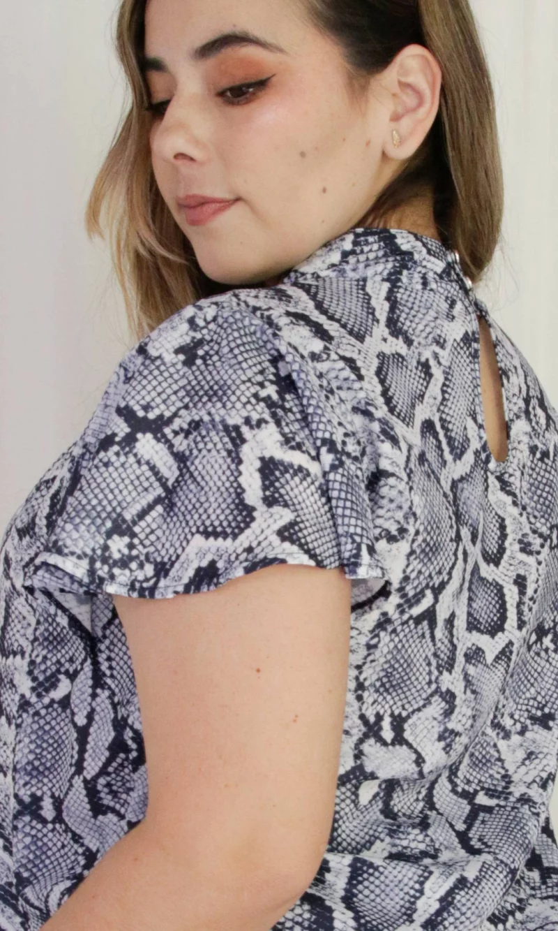 Blusa mujer manga corta estampada - Imagen 3