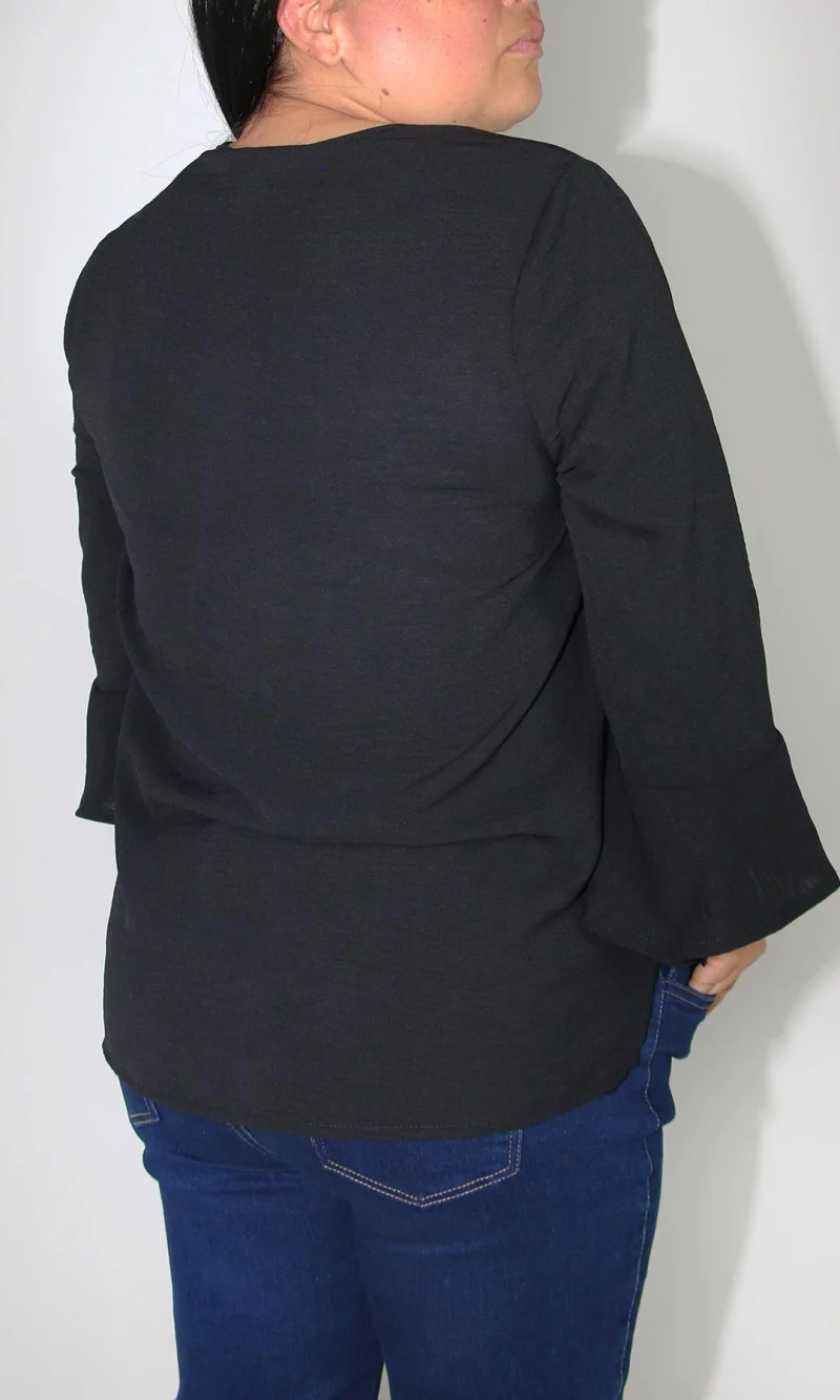 Blusa mujer manga 3/4 unicolor - Imagen 6