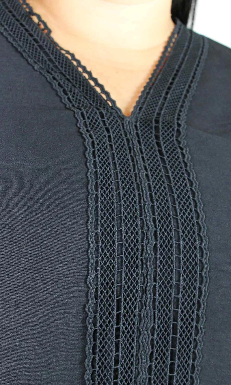 Blusa mujer manga 3/4 unicolor - Imagen 4