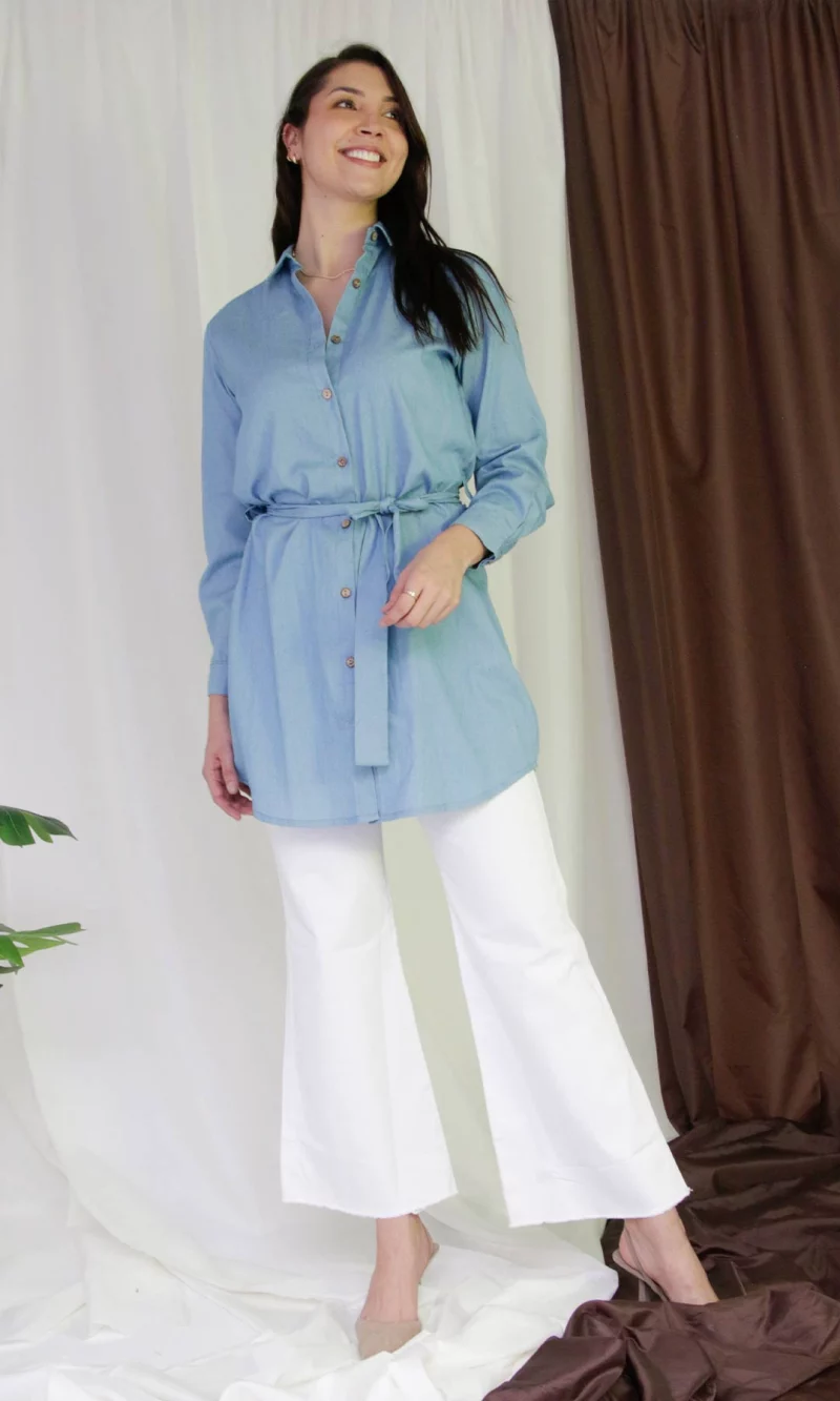 Blusa mujer unicolor - Imagen 4