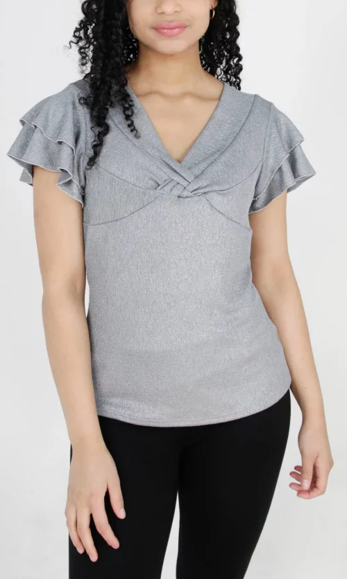 Camiseta mujer manga corta unicolor