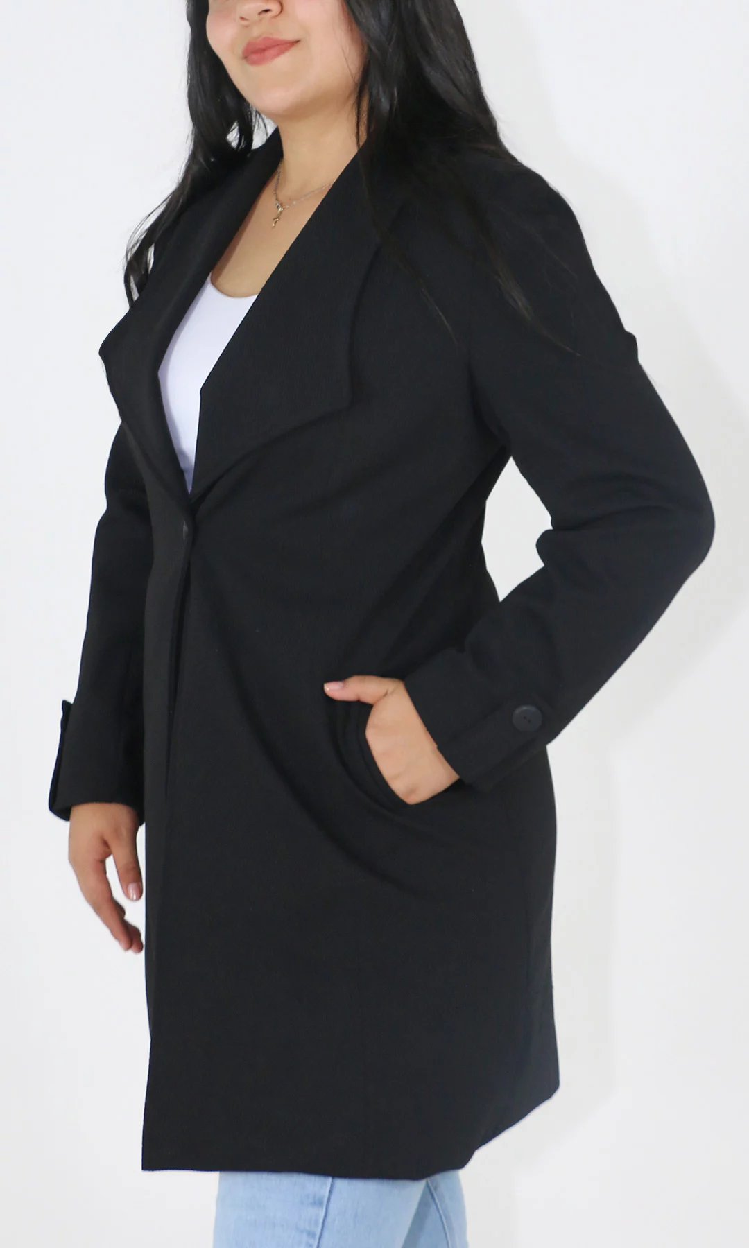 Gabán mujer unicolor - Imagen 2