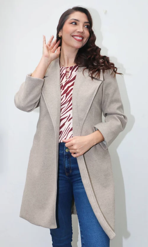Gabán mujer unicolor