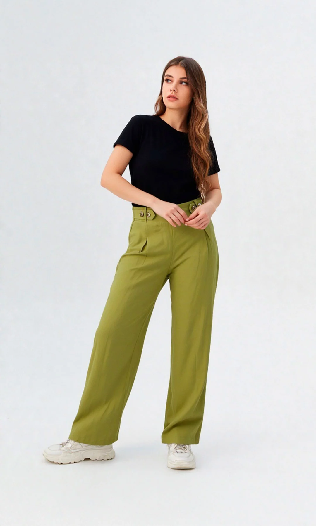 Pantalón mujer unicolor