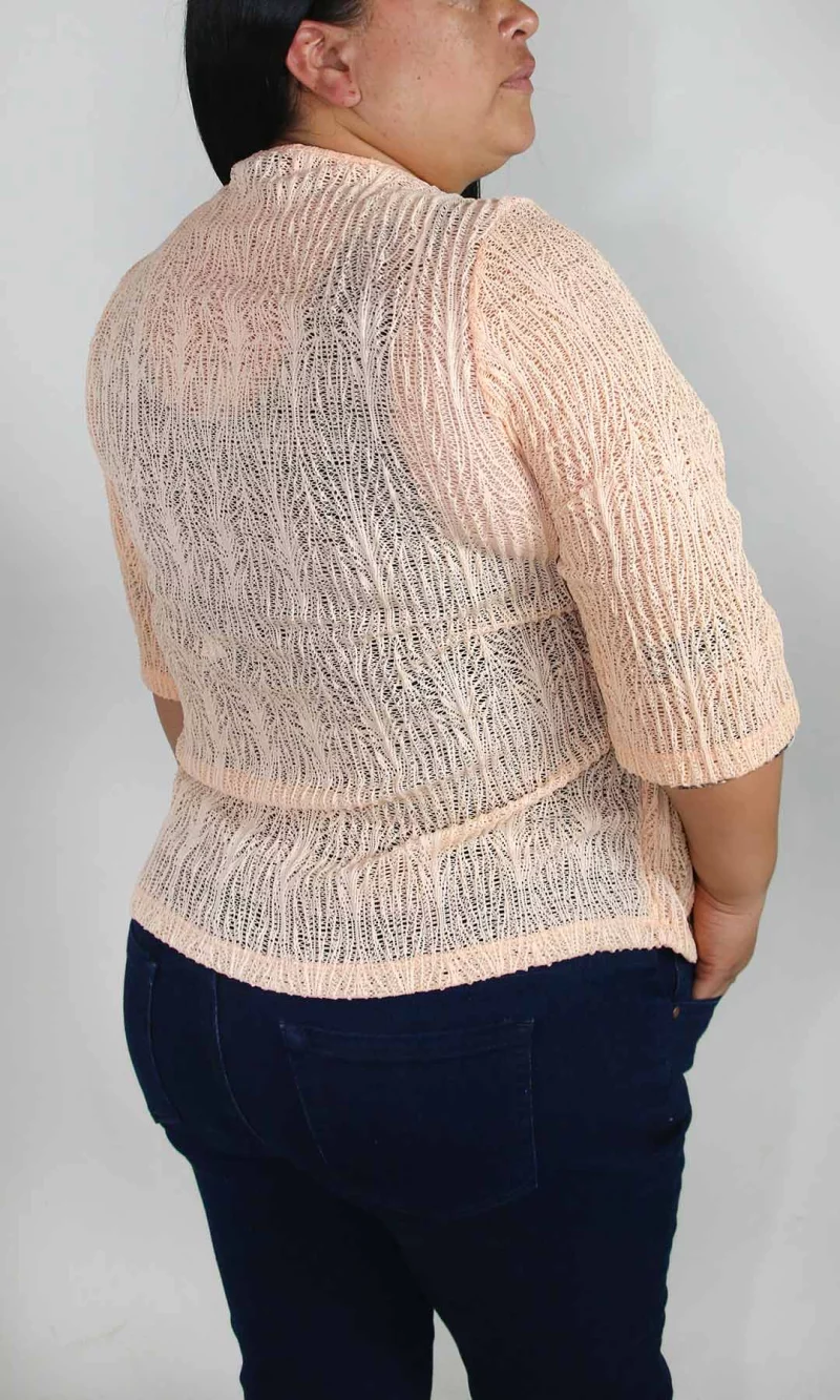 Blusa mujer manga 3/4 unicolor - Imagen 4