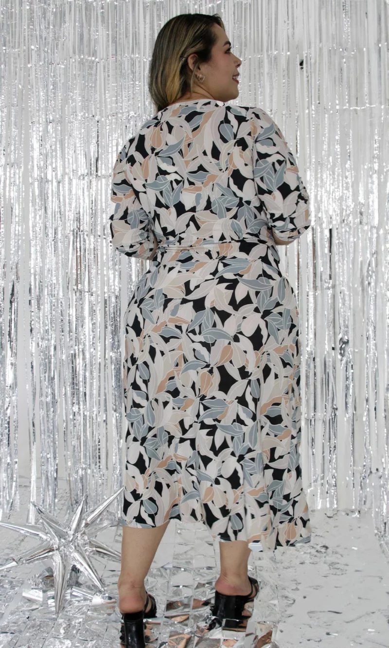 Vestido mujer manga 3/4 estampado - Imagen 2