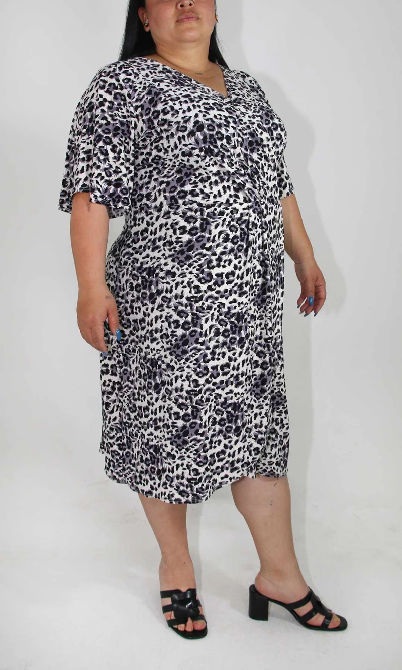 Vestido mujer manga corta estampado - Imagen 4
