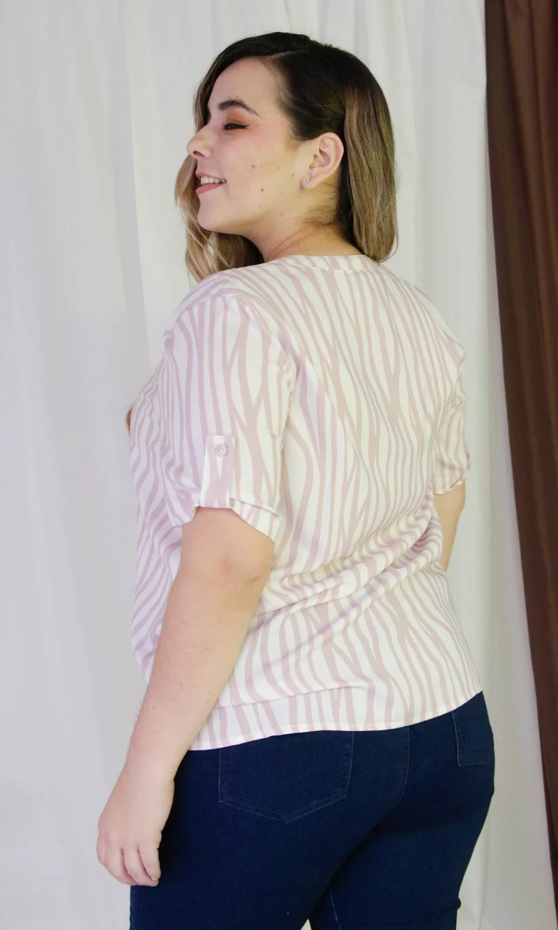 Blusa mujer manga corta estampada - Imagen 6