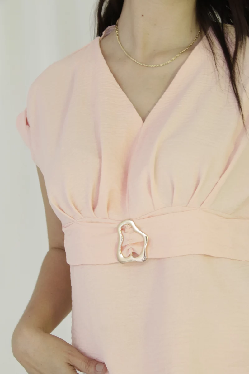 Blusa mujer manga corta unicolor - Imagen 9