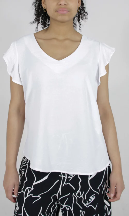 Blusa mujer manga corta unicolor