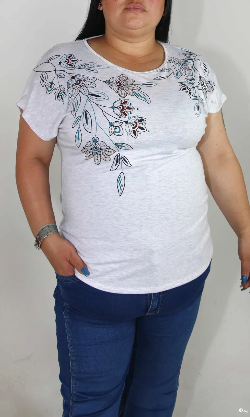 Camiseta mujer manga corta estampada - Imagen 4