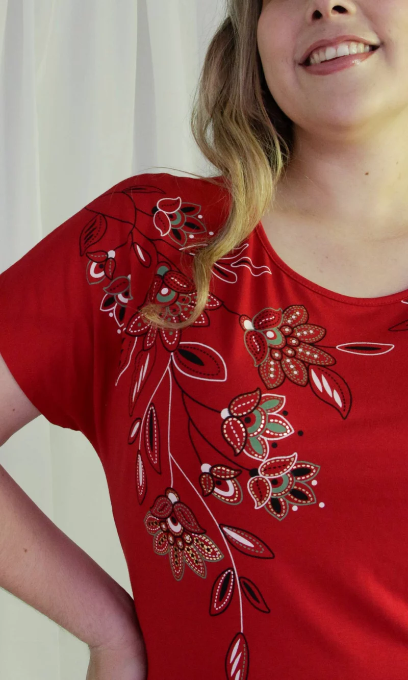 Camiseta mujer manga corta estampada - Imagen 2