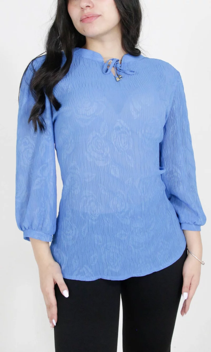 Blusa mujer manga 3/4 unicolor