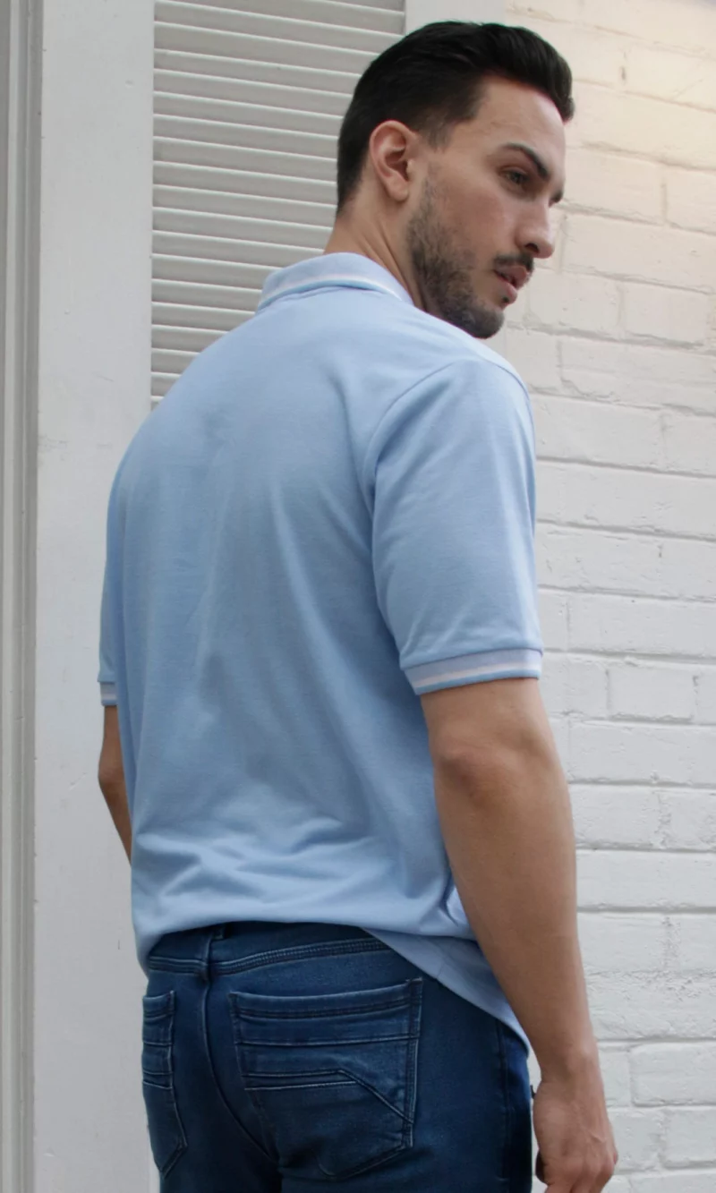 Polo hombre unicolor - Imagen 3