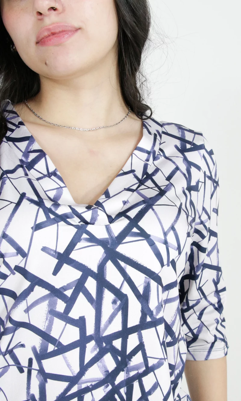 Camiseta mujer manga 3/4 estampada - Imagen 2