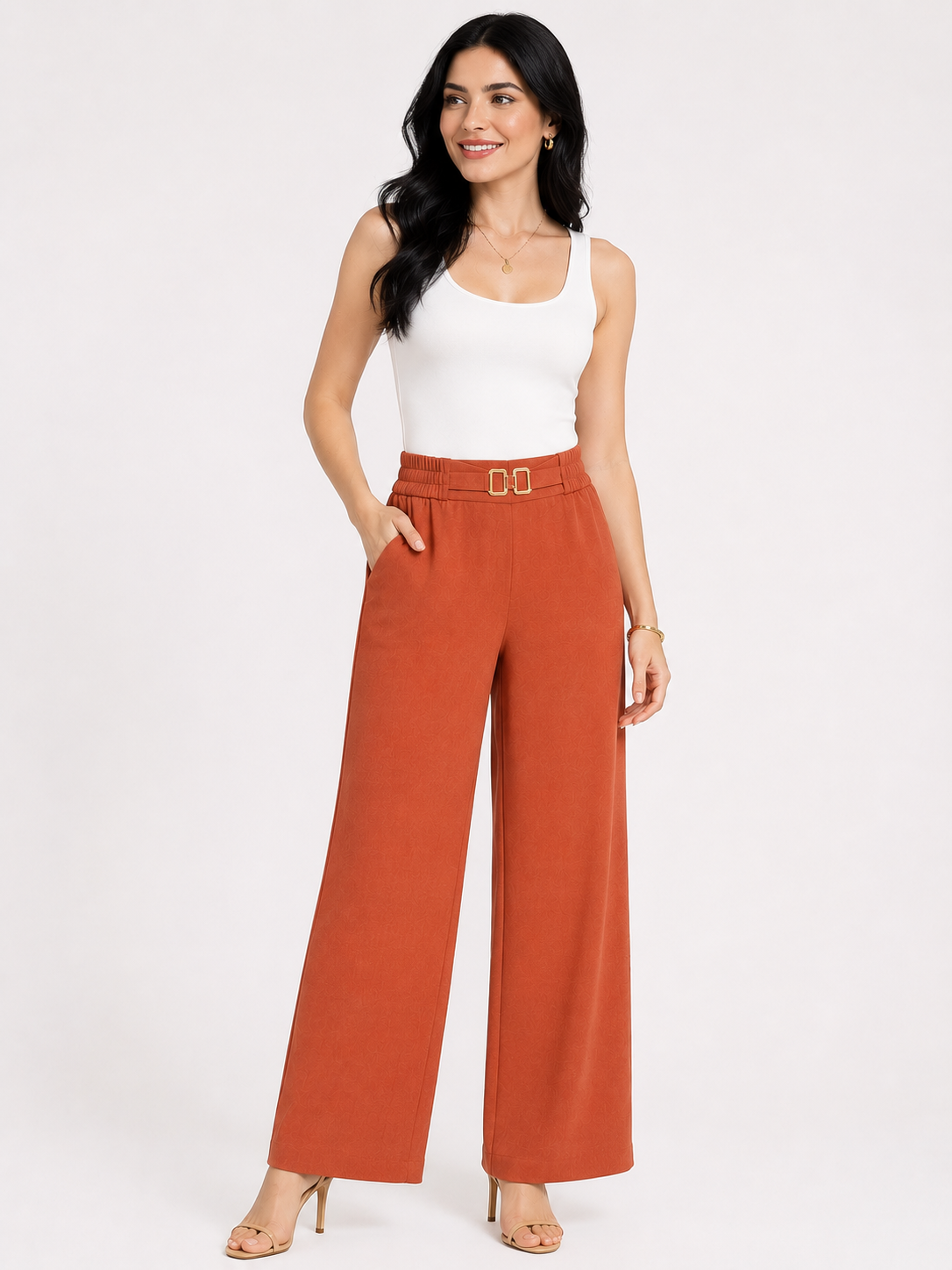 Pantalón mujer unicolor